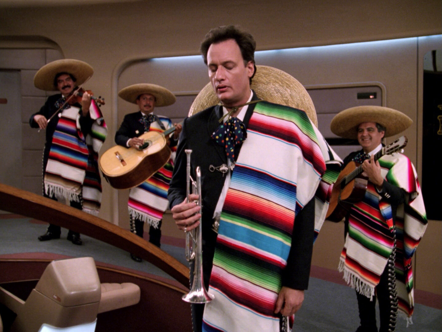 Q Mariachi Band Bridge Of Enterprise D Blank Meme Template