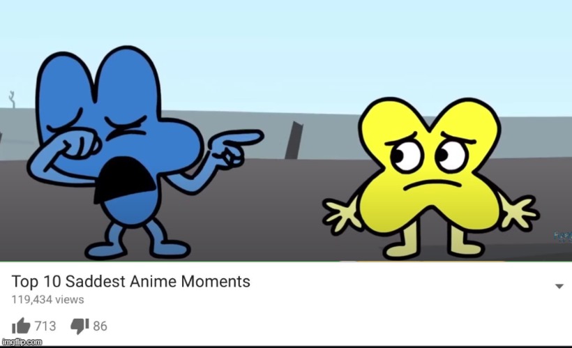 I was kinda crying when I saw this  btw i dont like anime *except Shrek* | image tagged in sad,bfb,memes,anime | made w/ Imgflip meme maker