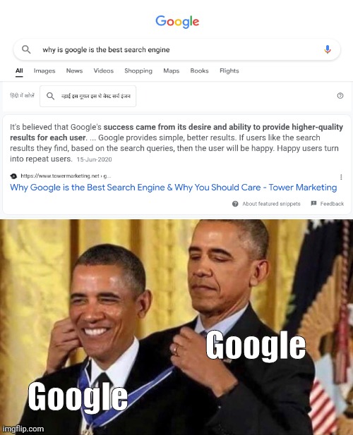 Jhynilinuyoy7n8 | Google; Google | image tagged in obama medal | made w/ Imgflip meme maker
