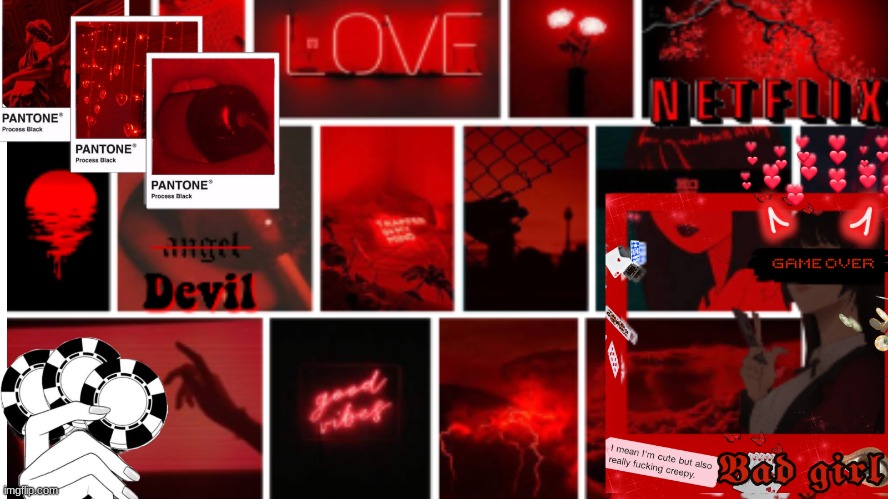 Yumeko red collage | made w/ Imgflip meme maker