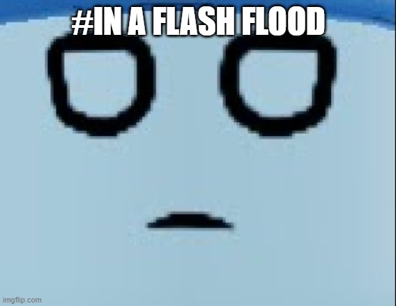 conscript face | #IN A FLASH FLOOD | image tagged in conscript face | made w/ Imgflip meme maker