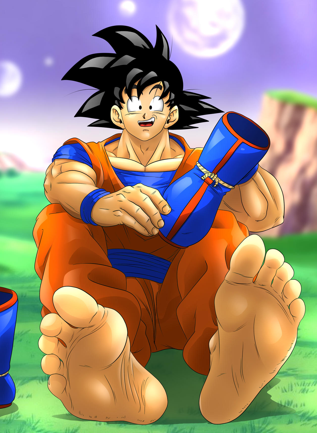 Goku Feet Blank Meme Template