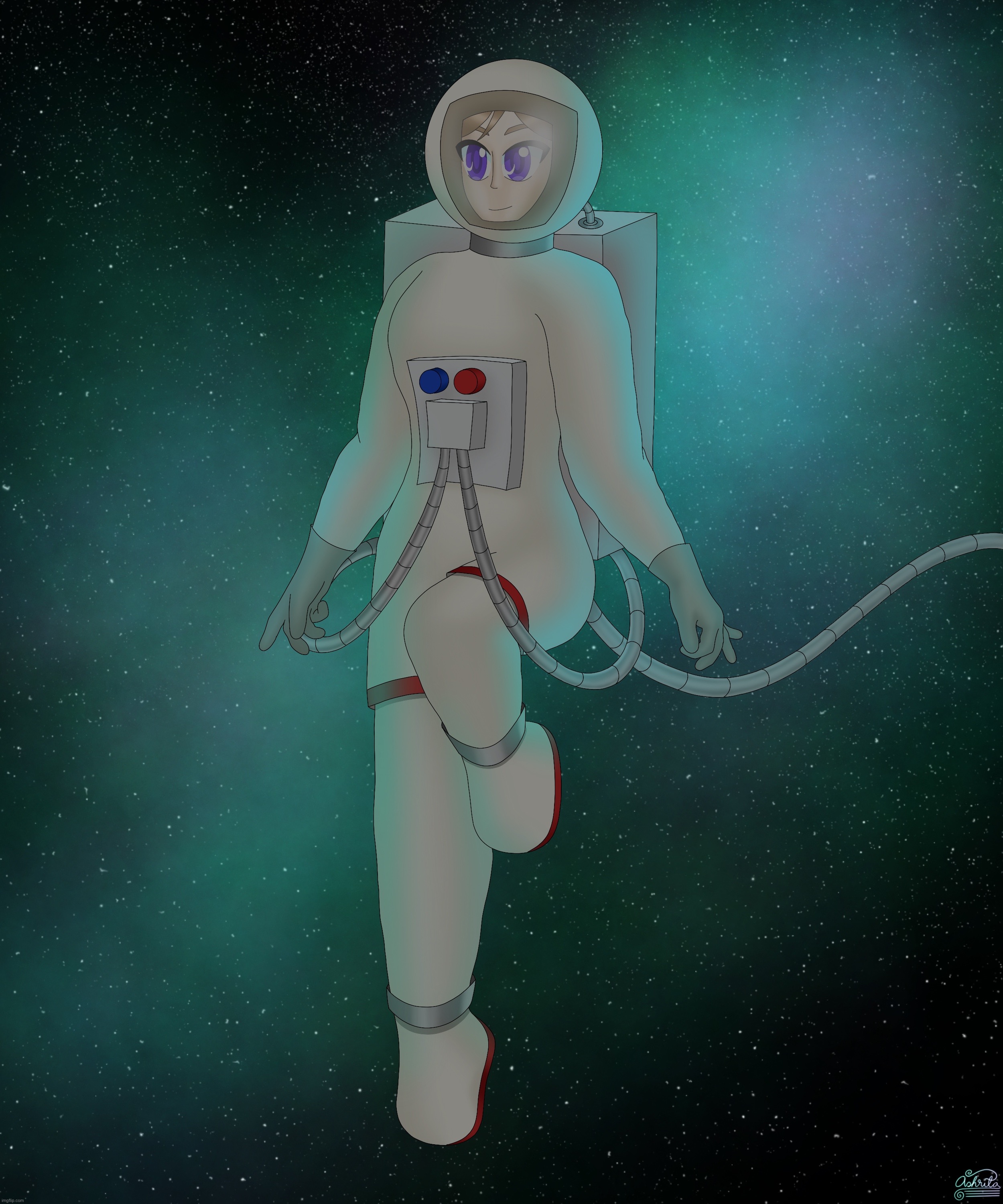 I’ve been drawing space pictures for a while so I wanted to try doing a spacesuit drawing | made w/ Imgflip meme maker