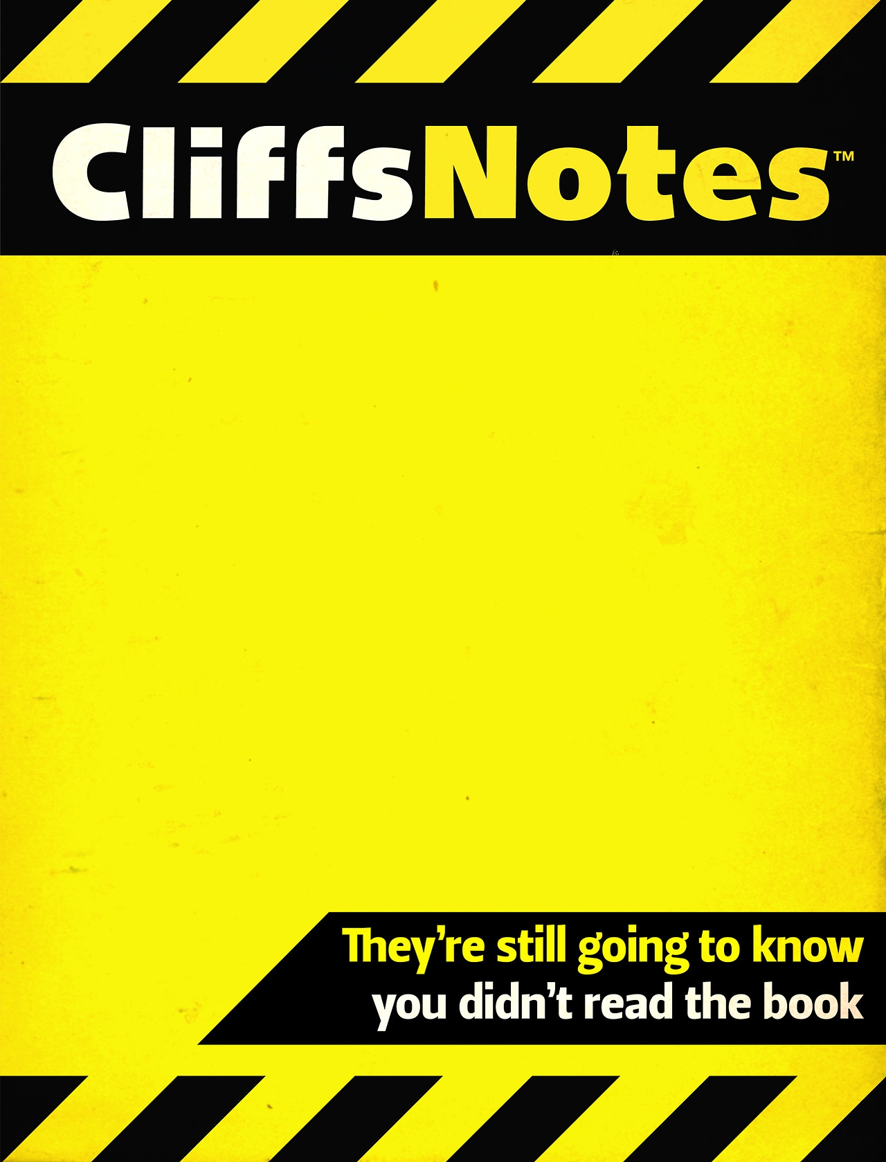 High Quality Cliff Notes Blank Meme Template