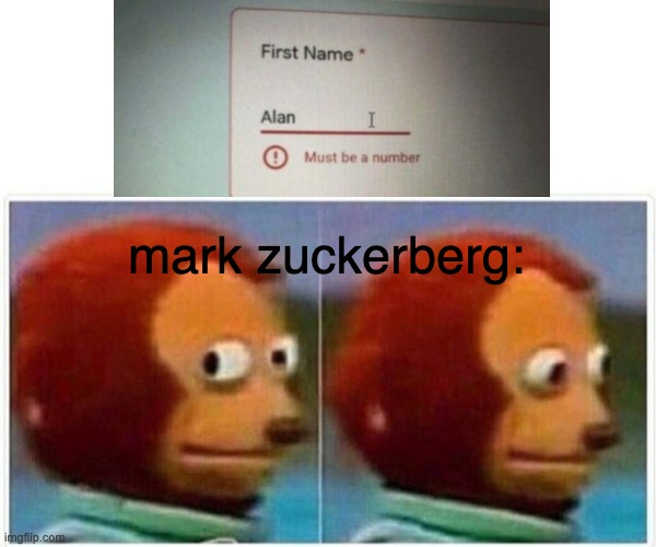 Monkey Puppet | mark zuckerberg: | image tagged in memes,monkey puppet | made w/ Imgflip meme maker