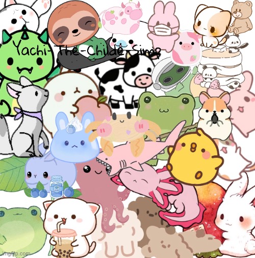 High Quality Yachi's very cute stickers temp (temp made by my son Suga) Blank Meme Template