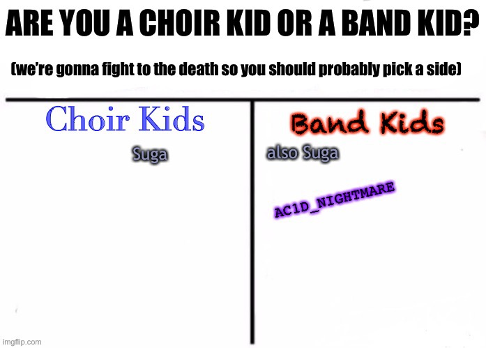 i'm an alto and i play trombone :D | also Suga; Suga | made w/ Imgflip meme maker