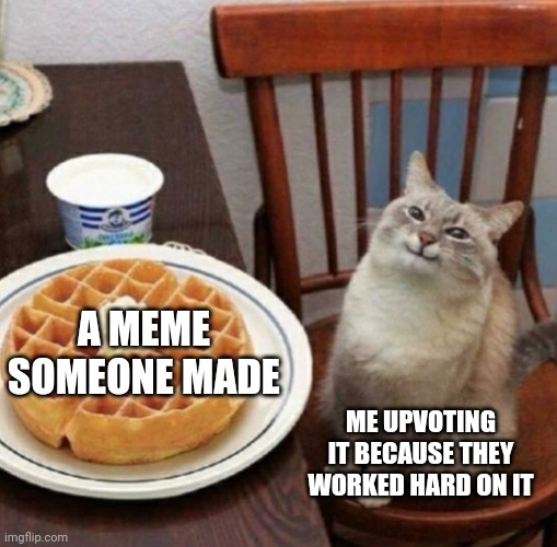 Cat Likes Their Waffle - Imgflip