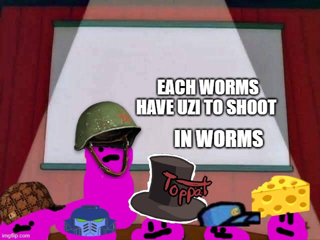 HOW | EACH WORMS HAVE UZI TO SHOOT; IN WORMS | image tagged in lisa simpson speech | made w/ Imgflip meme maker