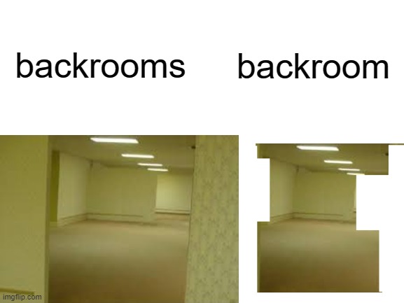 backroom | backroom; backrooms | image tagged in the backrooms,memes,funny | made w/ Imgflip meme maker