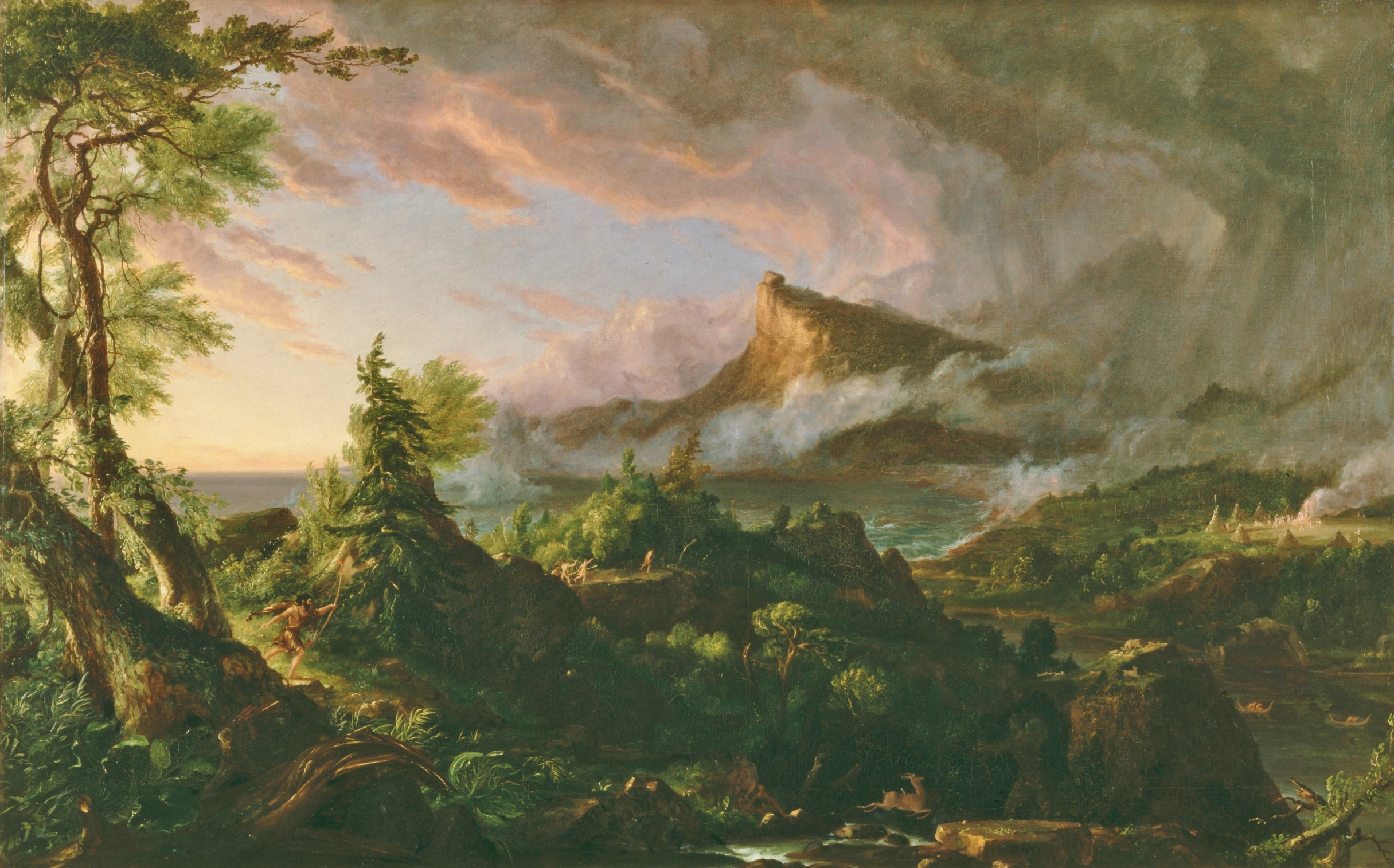 High Quality Thomas Cole - The Savage State Blank Meme Template