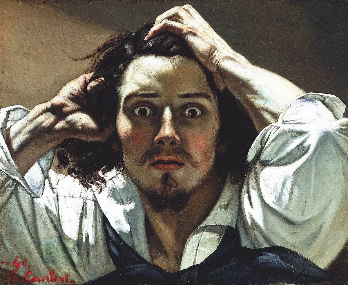Gustave Courbet “The Desperate Man” Blank Meme Template