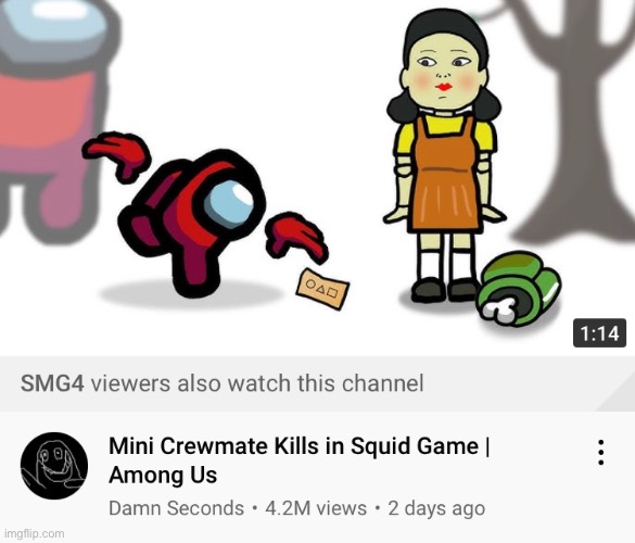 aw hell nah they got the squid game into amogus | made w/ Imgflip meme maker