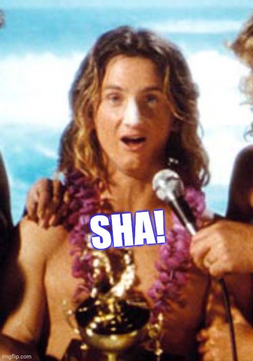 Spicoli | SHA! | image tagged in spicoli | made w/ Imgflip meme maker