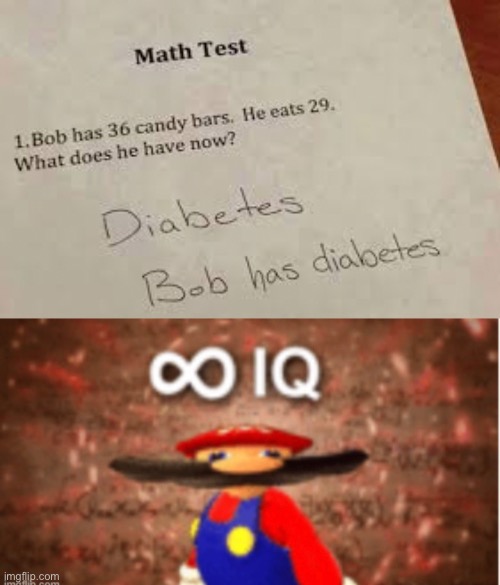 image tagged in infinite iq,mario,infinity iq mario,memes | made w/ Imgflip meme maker