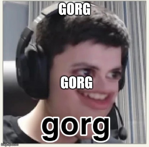 gorg | GORG; GORG | image tagged in gorg | made w/ Imgflip meme maker