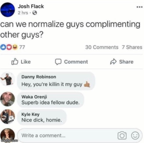 We really should start complementing each other | made w/ Imgflip meme maker