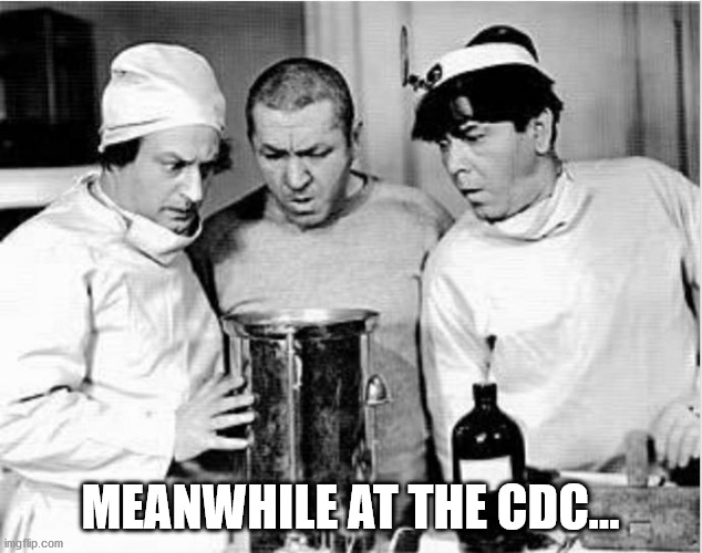 There must be a wall of separation between science and state. | MEANWHILE AT THE CDC... | image tagged in cdc,misleading information | made w/ Imgflip meme maker