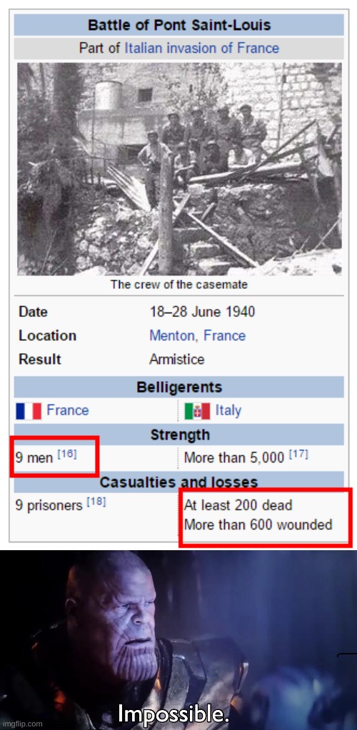How could they have done this? | image tagged in thanos impossible,memes,funny,ww2,france,italy | made w/ Imgflip meme maker