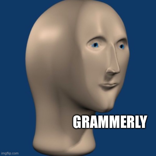 meme man | GRAMMERLY | image tagged in meme man | made w/ Imgflip meme maker