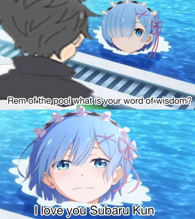 High Quality Rem of the pool Blank Meme Template