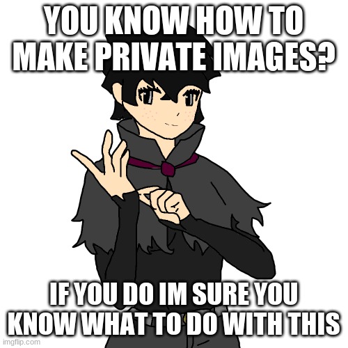 Luxy | YOU KNOW HOW TO MAKE PRIVATE IMAGES? IF YOU DO IM SURE YOU KNOW WHAT TO DO WITH THIS | image tagged in luxy | made w/ Imgflip meme maker