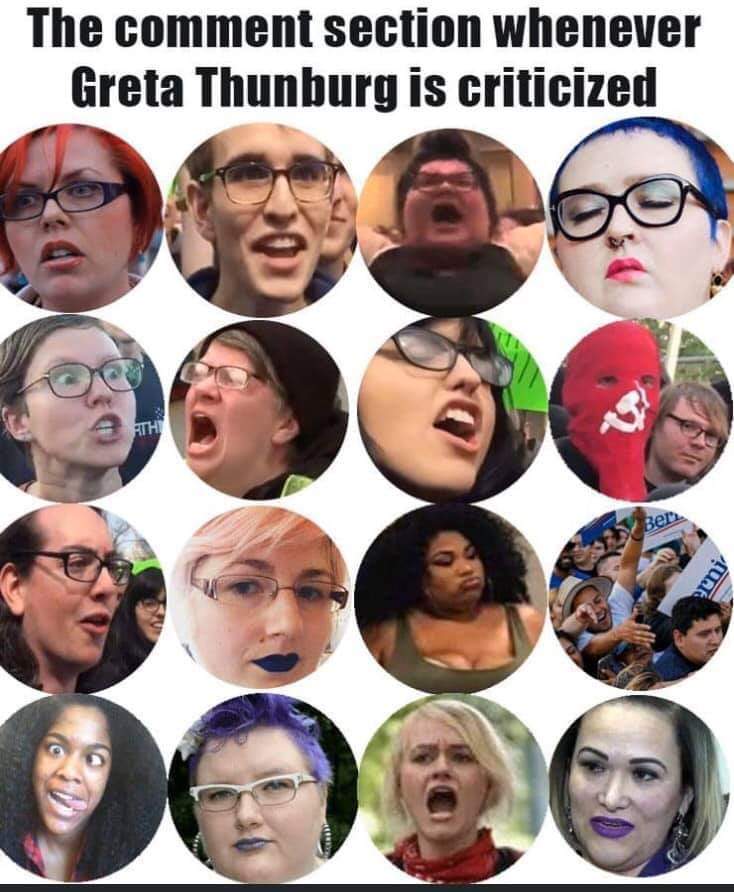 Greta-Woke Blank Meme Template