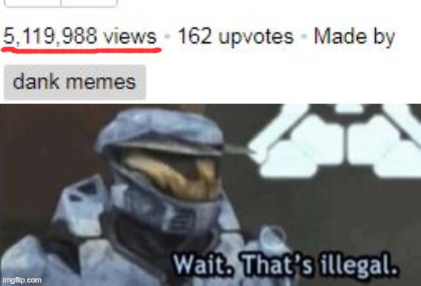 the most viewed meme | image tagged in wait that's illegal,views,illegal | made w/ Imgflip meme maker