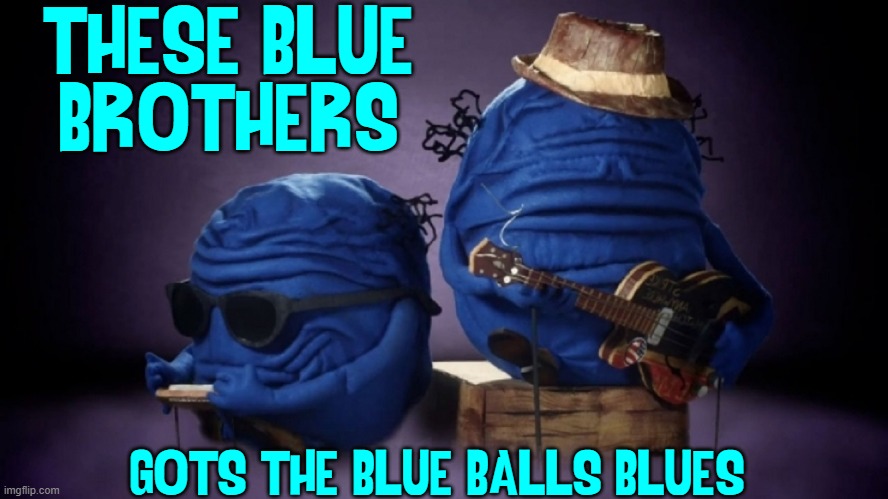 ...and, now, for their Big Hit: "Don't Start Whacha Can't Finish" |  THESE BLUE
BROTHERS; GOTS THE BLUE BALLS BLUES | image tagged in vince vance,blues brothers,blue balls,the blues,memes,testicles | made w/ Imgflip meme maker