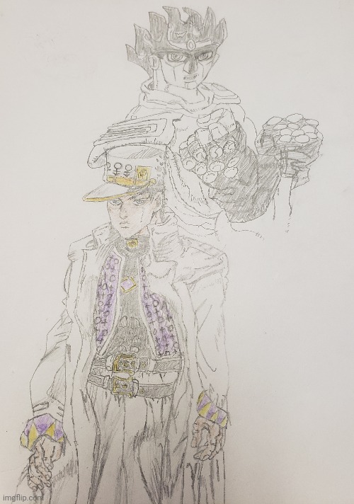 Here's an update on that Jotaro Drawing | made w/ Imgflip meme maker