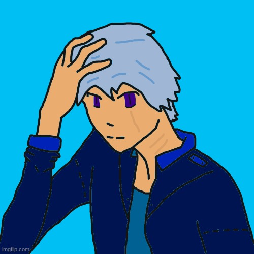 First we Had Kento the Firey Dragon. Now we have Ezra. the Icy Demon. (Hair color didn't turn out right- oh well :/) | image tagged in ezra | made w/ Imgflip meme maker