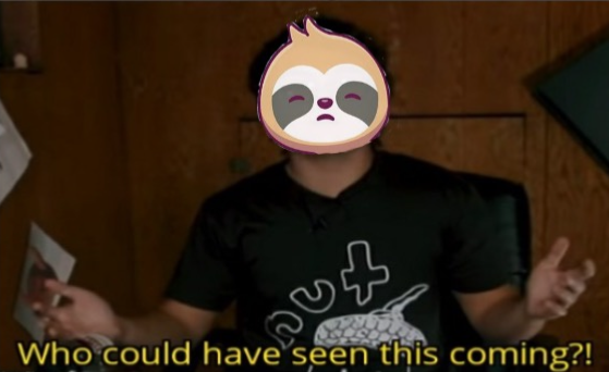 High Quality Sloth who could have seen this coming Blank Meme Template