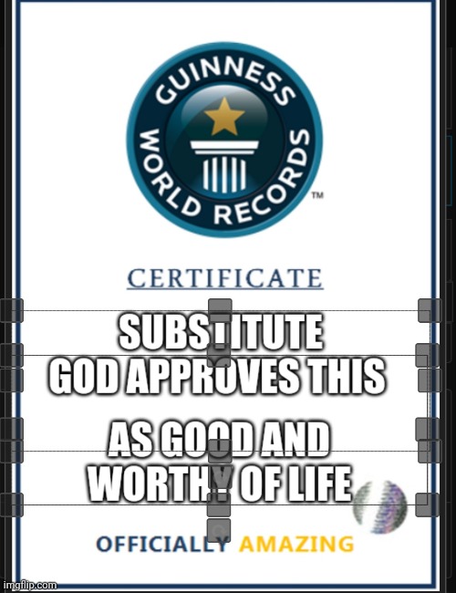 As Replacement God i say this stream good | made w/ Imgflip meme maker