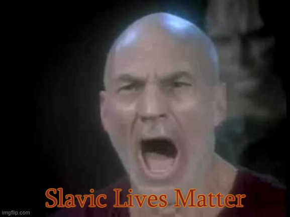 Picard Four Lights | Slavic Lives Matter | image tagged in picard four lights,slavic lives matter,polish lives matter | made w/ Imgflip meme maker