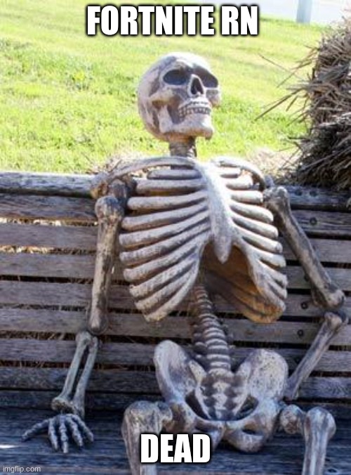 Waiting Skeleton | FORTNITE RN; DEAD | image tagged in memes,waiting skeleton | made w/ Imgflip meme maker