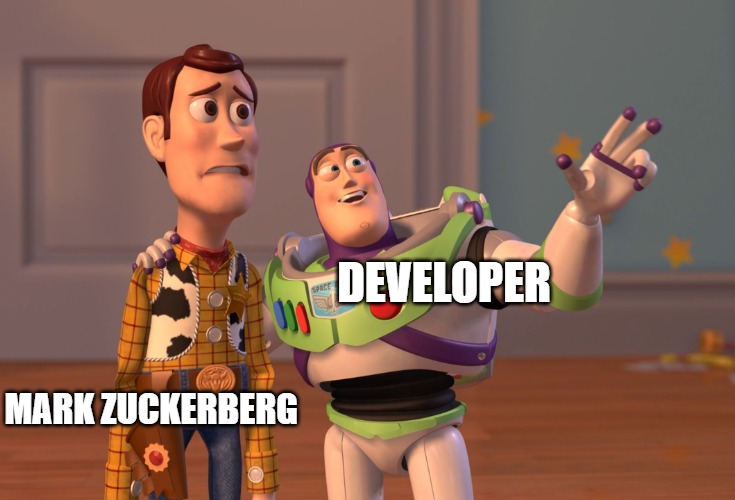META FOR FUN AND FUTURE INVESTMENTS | DEVELOPER; MARK ZUCKERBERG | image tagged in memes,x x everywhere | made w/ Imgflip meme maker