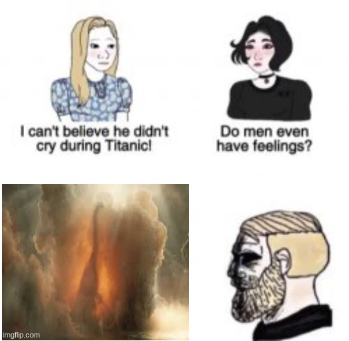 it is actually a sad scene | image tagged in i can't believe he didn't cry during titanic | made w/ Imgflip meme maker