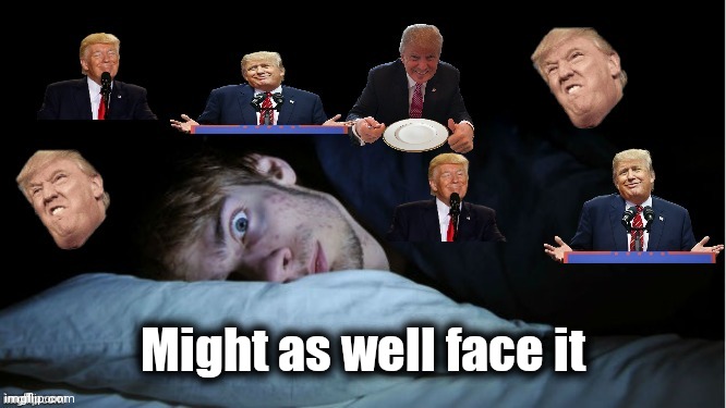 Extreme TDS | Might as well face it | image tagged in extreme tds | made w/ Imgflip meme maker