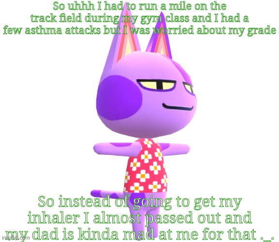 For some reason I find this funny | So uhhh I had to run a mile on the track field during my gym class and I had a few asthma attacks but I was worried about my grade; So instead of going to get my inhaler I almost passed out and my dad is kinda mad at me for that ._. | image tagged in bob has our donuts | made w/ Imgflip meme maker