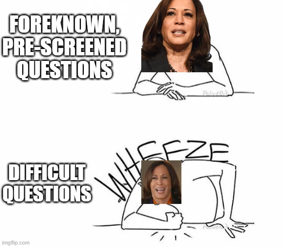 Wheeze | FOREKNOWN, PRE-SCREENED QUESTIONS DIFFICULT QUESTIONS | image tagged in wheeze | made w/ Imgflip meme maker
