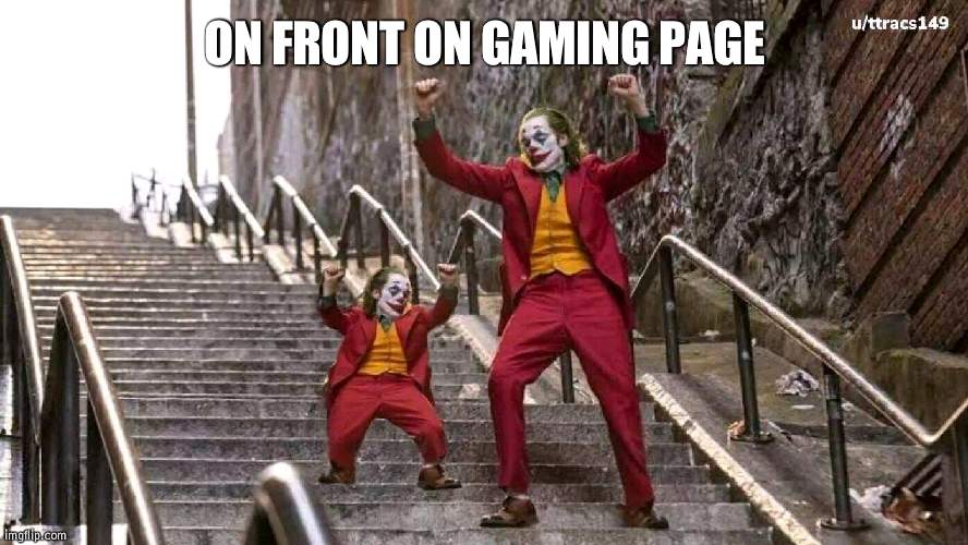 So cool | ON FRONT ON GAMING PAGE | image tagged in joker and mini joker | made w/ Imgflip meme maker