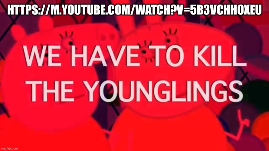 We have to kill the younglings | HTTPS://M.YOUTUBE.COM/WATCH?V=5B3VCHHOXEU | image tagged in we have to kill the younglings | made w/ Imgflip meme maker