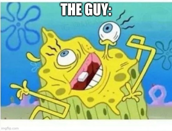 wtf spongebob | THE GUY: | image tagged in wtf spongebob | made w/ Imgflip meme maker