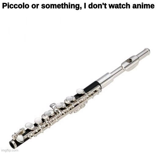 Title | Piccolo or something, I don't watch anime | image tagged in dbz,anime,music,memes | made w/ Imgflip meme maker