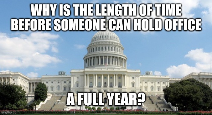 I'm not just asking this to make Wub legible. If the first president of the stream wanted to run again, this would be the first  | WHY IS THE LENGTH OF TIME BEFORE SOMEONE CAN HOLD OFFICE; A FULL YEAR? | image tagged in e | made w/ Imgflip meme maker