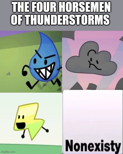 Well shit | THE FOUR HORSEMEN OF THUNDERSTORMS | made w/ Imgflip meme maker