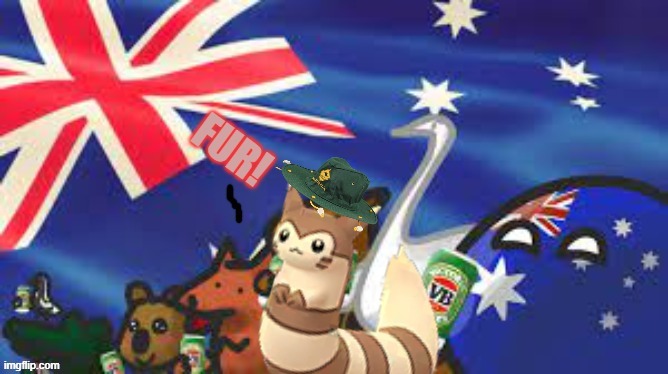 Australian Furret (New template) | image tagged in australian furret | made w/ Imgflip meme maker