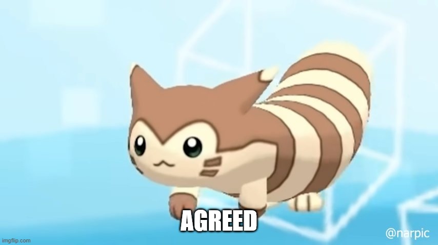 Furret Walcc | AGREED | image tagged in furret walcc | made w/ Imgflip meme maker