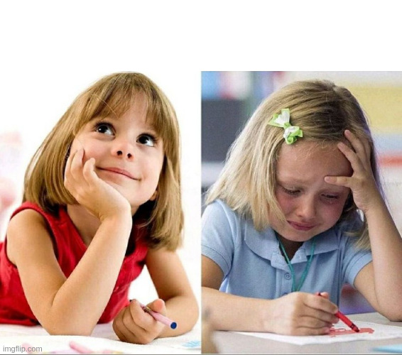 High Quality Studying girl Blank Meme Template