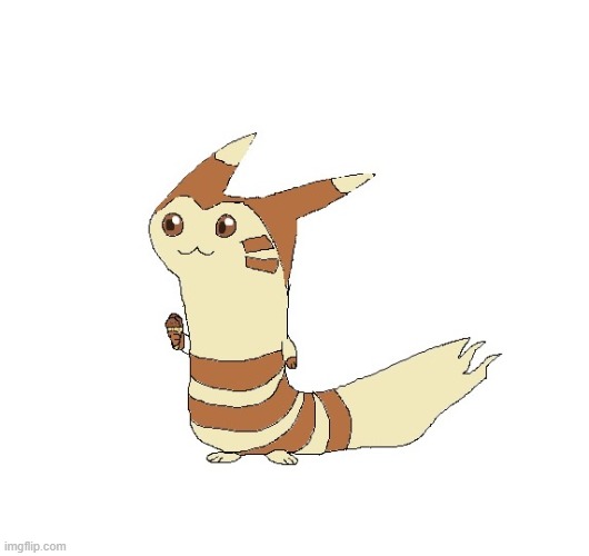 custom furret with a cookie dough ice cream | image tagged in furret,furret army | made w/ Imgflip meme maker